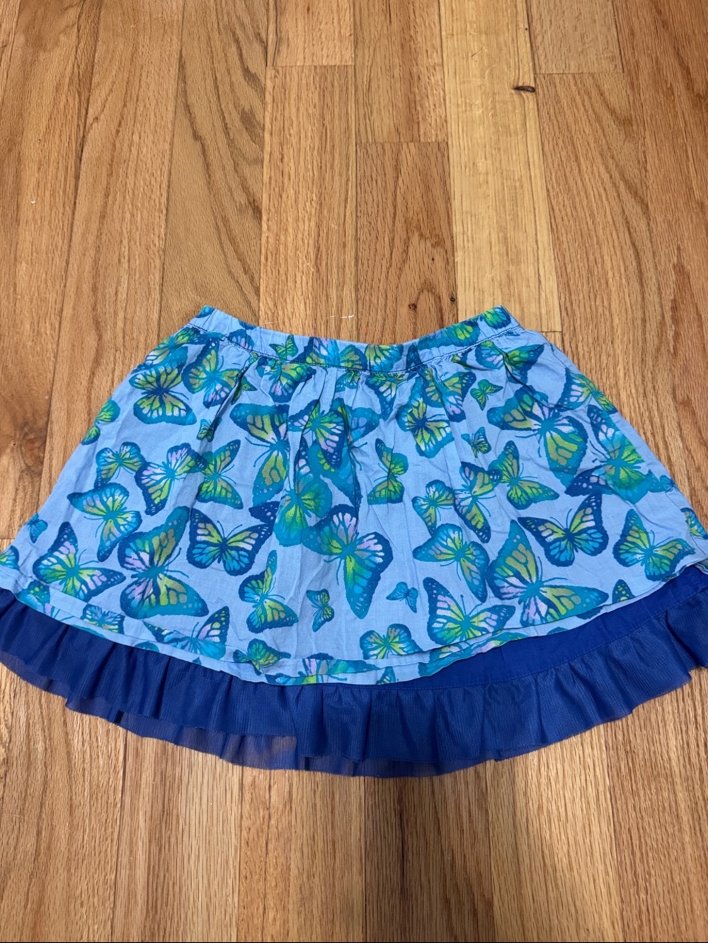 Cherokee Blue butterfly Floral Waistband Skirt